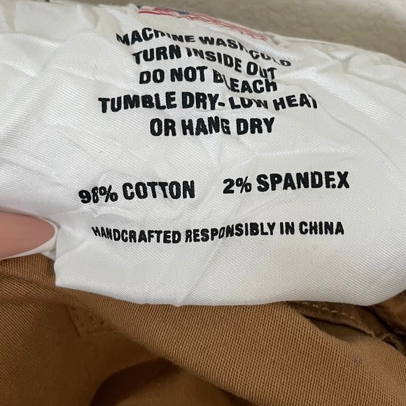 Barbell Apparel Pants Mens 32 Tan Chinos Straight Fit Athleisure Casual Cotton - Picture 12 of 13